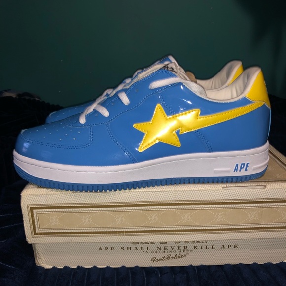 Bapesta yellow blue Clearance